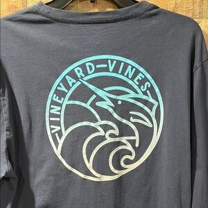 Vineyard Vines Men's Blue swordfish Shirt size medium